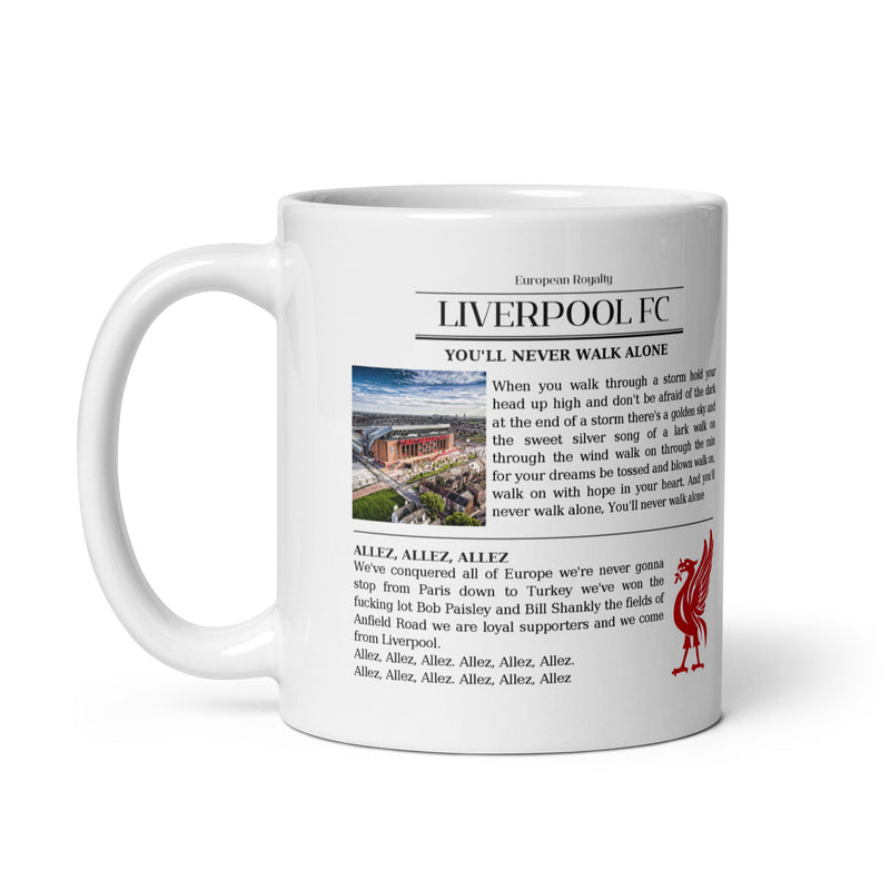 LFC Allez Allez Allez White glossy mug