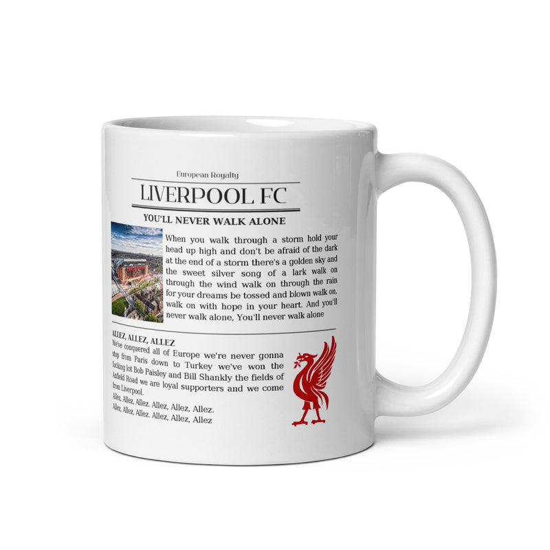 LFC Allez Allez Allez White glossy mug