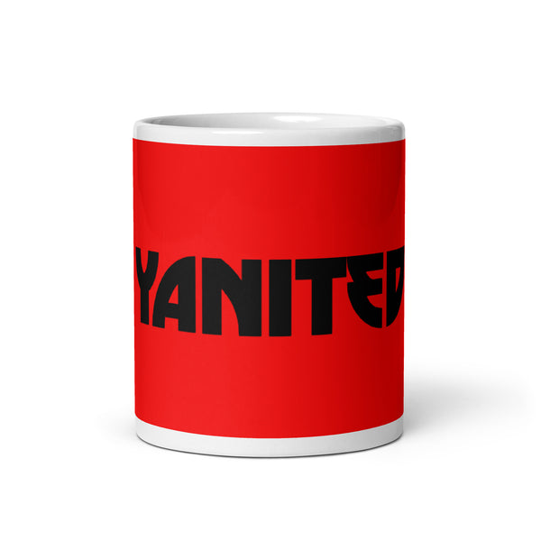 MUFC YANITED White glossy mug